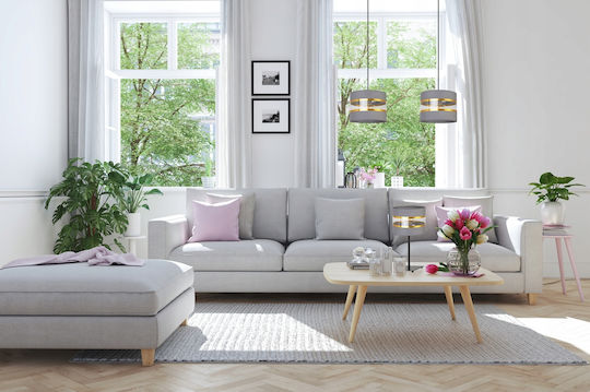 Light Home Μεταλλικό Πορτατίφ για Ντουί E27 με Μαύρο Καπέλο και Βάση