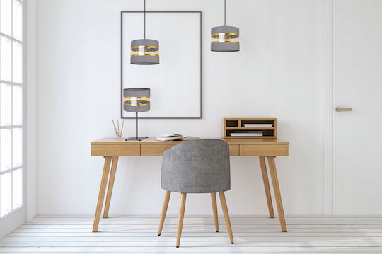 Light Home Μεταλλικό Πορτατίφ για Ντουί E27 με Μαύρο Καπέλο και Βάση