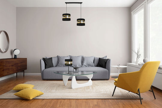 Light Home Μεταλλικό Πορτατίφ για Ντουί E27 με Μαύρο Καπέλο και Βάση