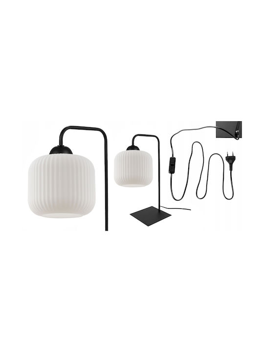 Light Home Lampă de masă pentru Soclu E27 cu Abajur Negru și Bază