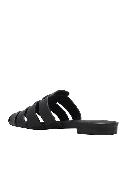 Damen Flache Schwarz Sandalen