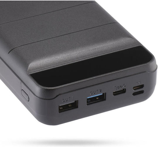 Yenkee YPB 3010 Power Bank 30000mAh με 2 Θύρες USB-A Μαύρο