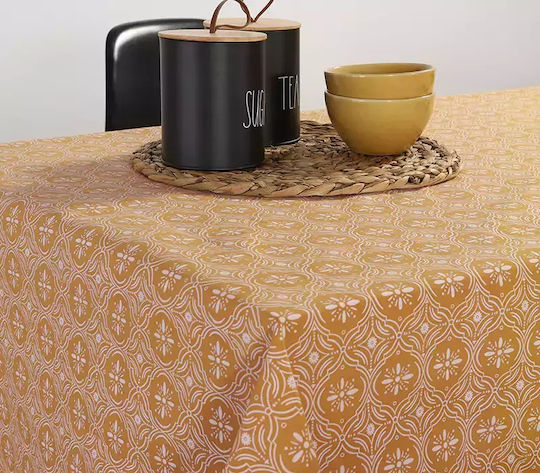Nef-Nef Homeware Jeneria Stain Resistant Mustard 140x140cm