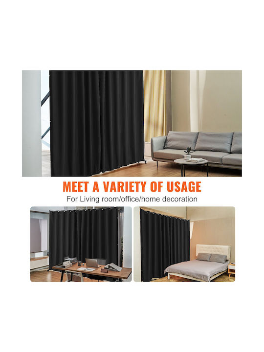 Vevor Portable Room Divider Wheels Black Privacy Screen Blpf96120incyupd6v0