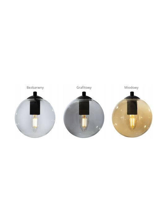 Light Home Κρεμαστό Φωτιστικό Μαύρο Μπάλα