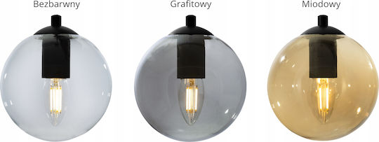 Light Home Висящо Осветително Тяло Черен Топка