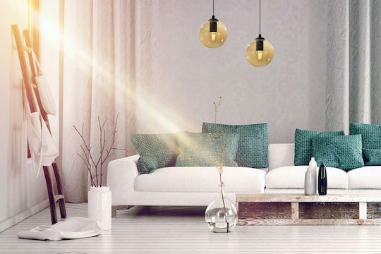 Light Home Κρεμαστό Φωτιστικό Μαύρο Μπάλα