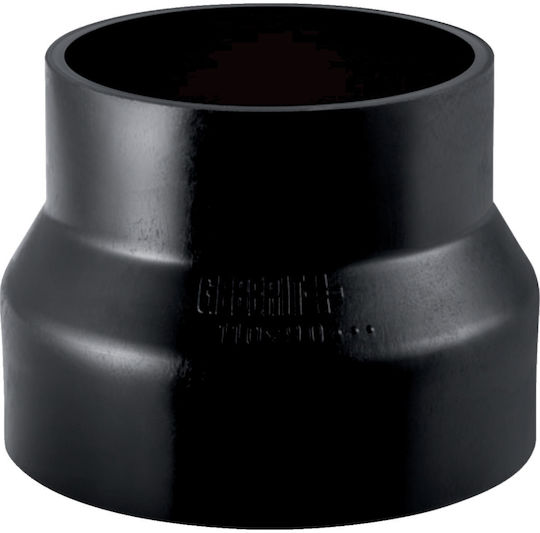 Reduction Reducer PEHD 125x110 Symmetrical Short Black Color HDPE Drainage