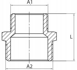 Brass Reducing Nipple 1 X 1/2 Brass