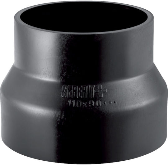 Редукционен Редуктор Pehd 50x40 Симетричен Къс Черен Цвят Hdpe Дренаж