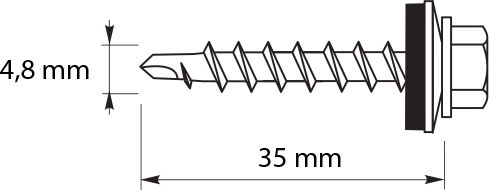 Farm Screws Gtf2 Z14 4.8x35mm Ral 9005
