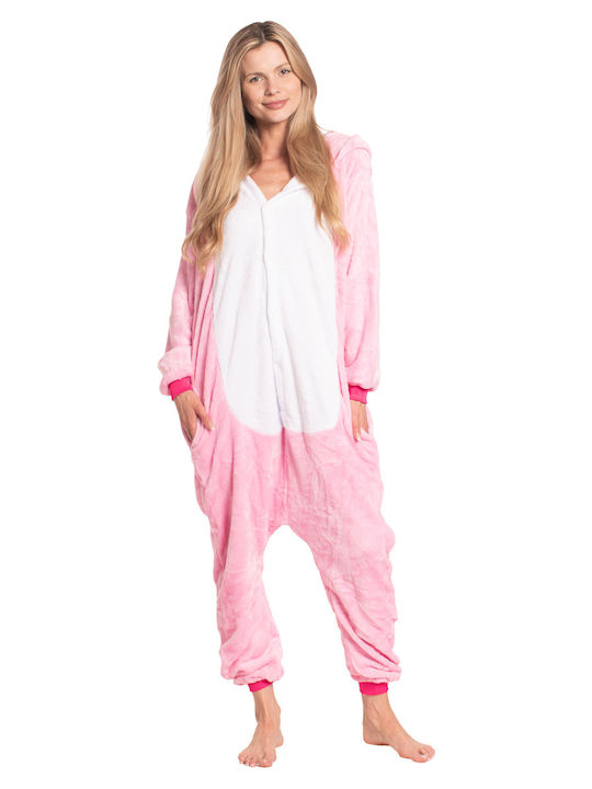 Pijama Onesie De Iarnă Pentru Dama Roz