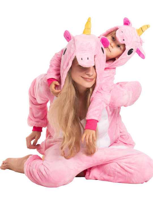 Pijama Onesie De Iarnă Pentru Dama Roz