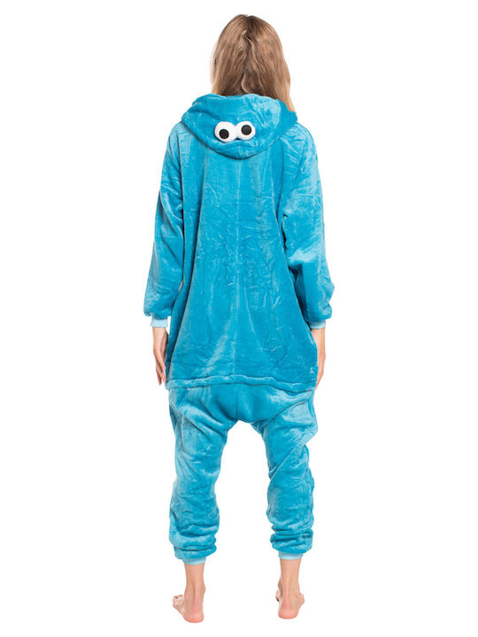 Pijama Onesie De Iarnă Pentru Femei Albastră