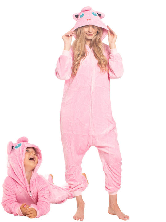 Χειμερινή Γυναικεία Ολόσωμη Πιτζάμα Pink
