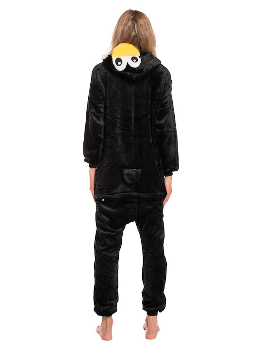 Winter Women's Onesie Pajama Black