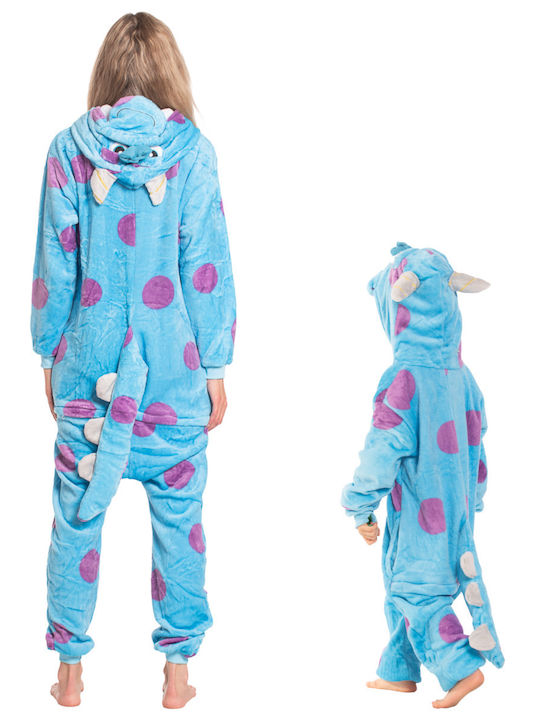 Pijama Onesie De Iarnă Pentru Femei Albastră
