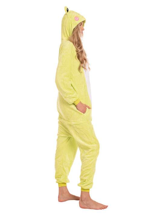 Pijama Onesie De Iarnă Pentru Femei Verde