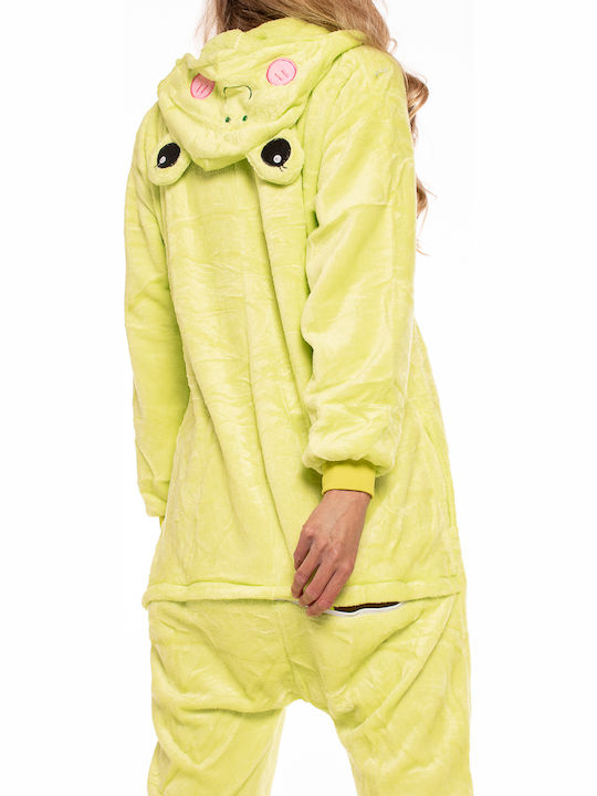 Pijama Onesie De Iarnă Pentru Femei Verde