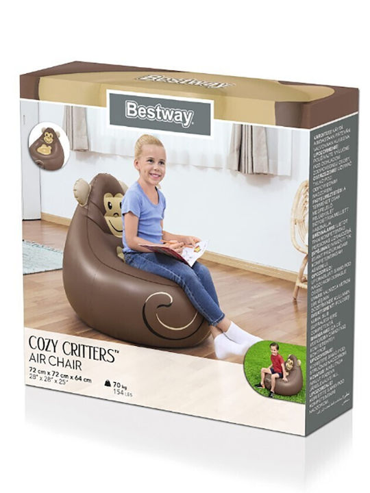 Sessel Cozy Critters Brauner Affe 72x72x64cm 1Stück