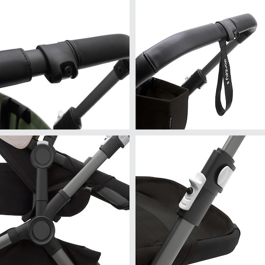 Bugaboo Donkey 5 Duo Complete Adjustable Double Stroller Suitable for Newborn Black-Forest Green
