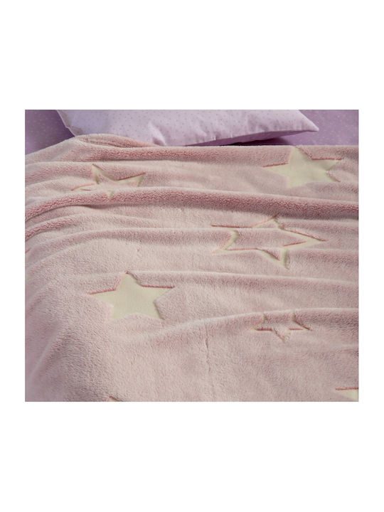 Nef-Nef Homeware Decke Kinderbett Starlight Vlies Gray 110x150cm