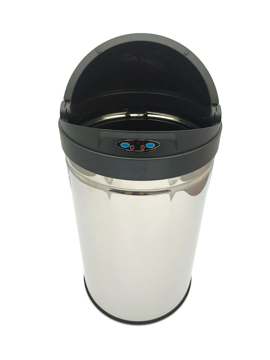 Ecosales Bubble Dhole Waste Bin Made of Inox Silver 30L