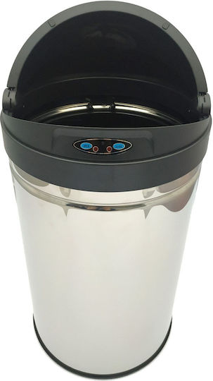 Ecosales Ecosales Waste Bin Bubble Dhole Stainless Steel with Sensor Silver 30lt