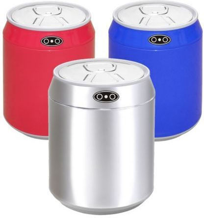 Ecosales Ecosales Trendy Mini Mülleimer aus Inox mit Sensor Silber 1,5l