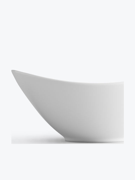 Ionia Apeiron Porcelain Salad Bowl White-Blue 27x27x11cm
