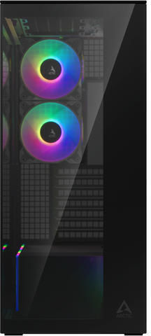 Arctic Xtender Mirror Gaming Midi Tower Κουτί Υπολογιστή με Πλαϊνό Παράθυρο Μαύρο