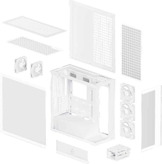 Arctic Xtender Gaming Midi Tower Κουτί Υπολογιστή με Πλαϊνό Παράθυρο Λευκό