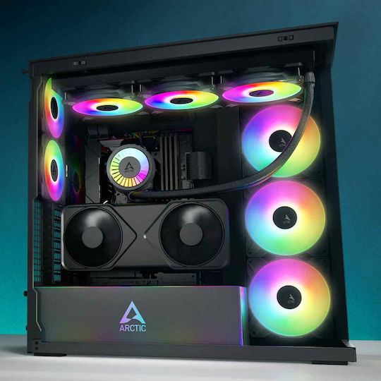 Arctic Xtender VG Mirror Gaming Midi Tower Computer Case With Side Window Black
