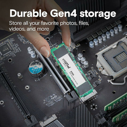 Crucial E100 SSD 2TB τύπου M.2 με σύνδεση PCI Express 4.0 CT2000E100SSD8