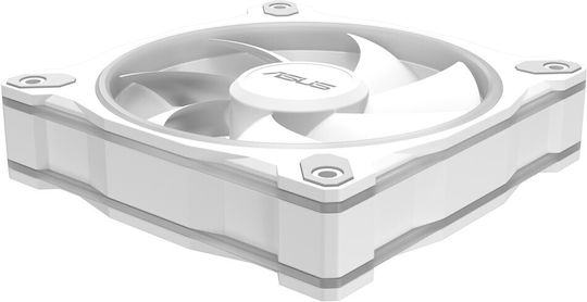 Asus Prime MR120 Case Fan 1600rpm 58cfm with ARGB Lighting and 4-Pin PWM Connection White