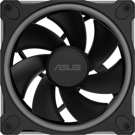 Asus Prime MR120 Обратен Перка Вентилатор за Кутия (1600 оборота) с ARGB Осветление и Свързване 4-изводна ШИМ 3 бр