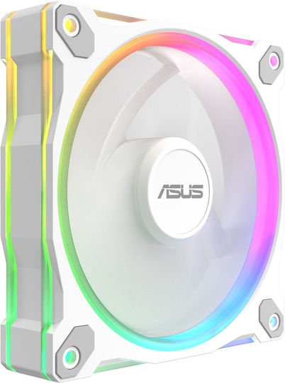 Asus Prime MR120 Case Fan 1600rpm 58cfm with ARGB Lighting and 4-Pin PWM Connection White