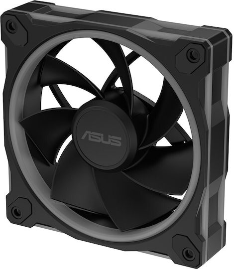 Asus Prime MR120 Обратен Перка Вентилатор за Кутия (1600 оборота) с ARGB Осветление и Свързване 4-изводна ШИМ 3 бр