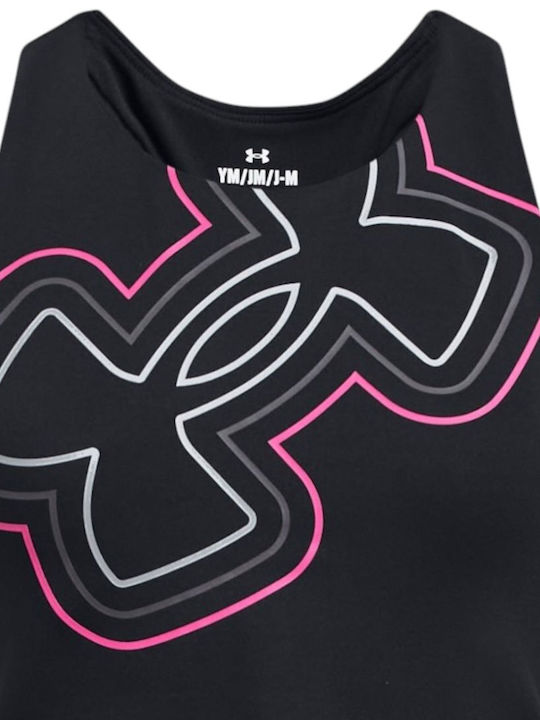 Παιδικό Crop Top Αμάνικο Μαύρο Branded