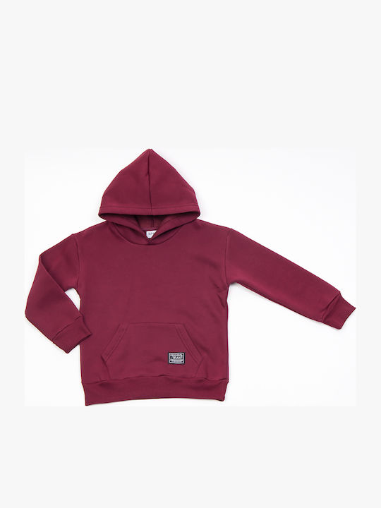Hanorac Copii cu Glugă Burgundy