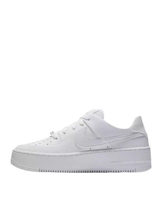 Air Force 1 Sage Low Damen Flatforms Sneakers Weiß