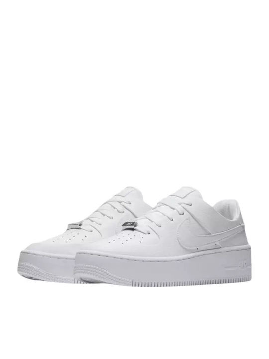 Air Force 1 Sage Low Damen Flatforms Sneakers Weiß