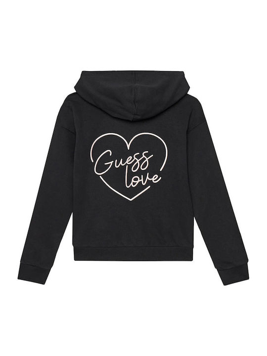 Kids Cardigan Sweatshirt With Hood Black Ls Active Top