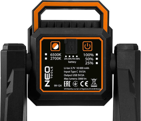 Neo Tools Jobsite Light LED with Brightness up to 3000lm