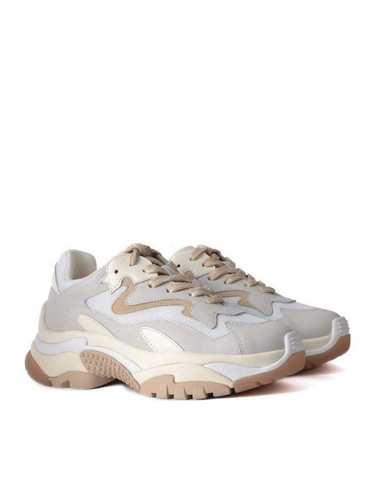 Addict Combo Chunky Sneakers Beige