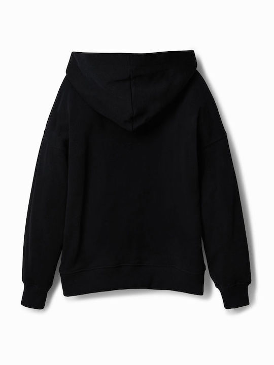 Παιδικό Φούτερ με Κουκούλα Μαύρο Veleta