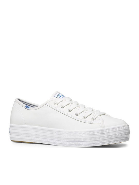 Triple Kick Damen Flatforms Sneakers Weiß