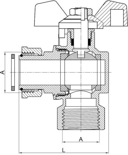 Angle Valve 3/4'' Spanish Thread