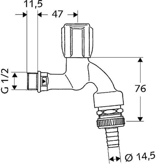 Comfort 1/2" Chrome Tap Valve Bsz Np