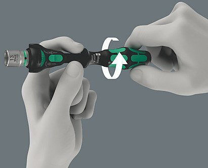 Wera Ключове с Каре 1/4" Дължина 15.5см.